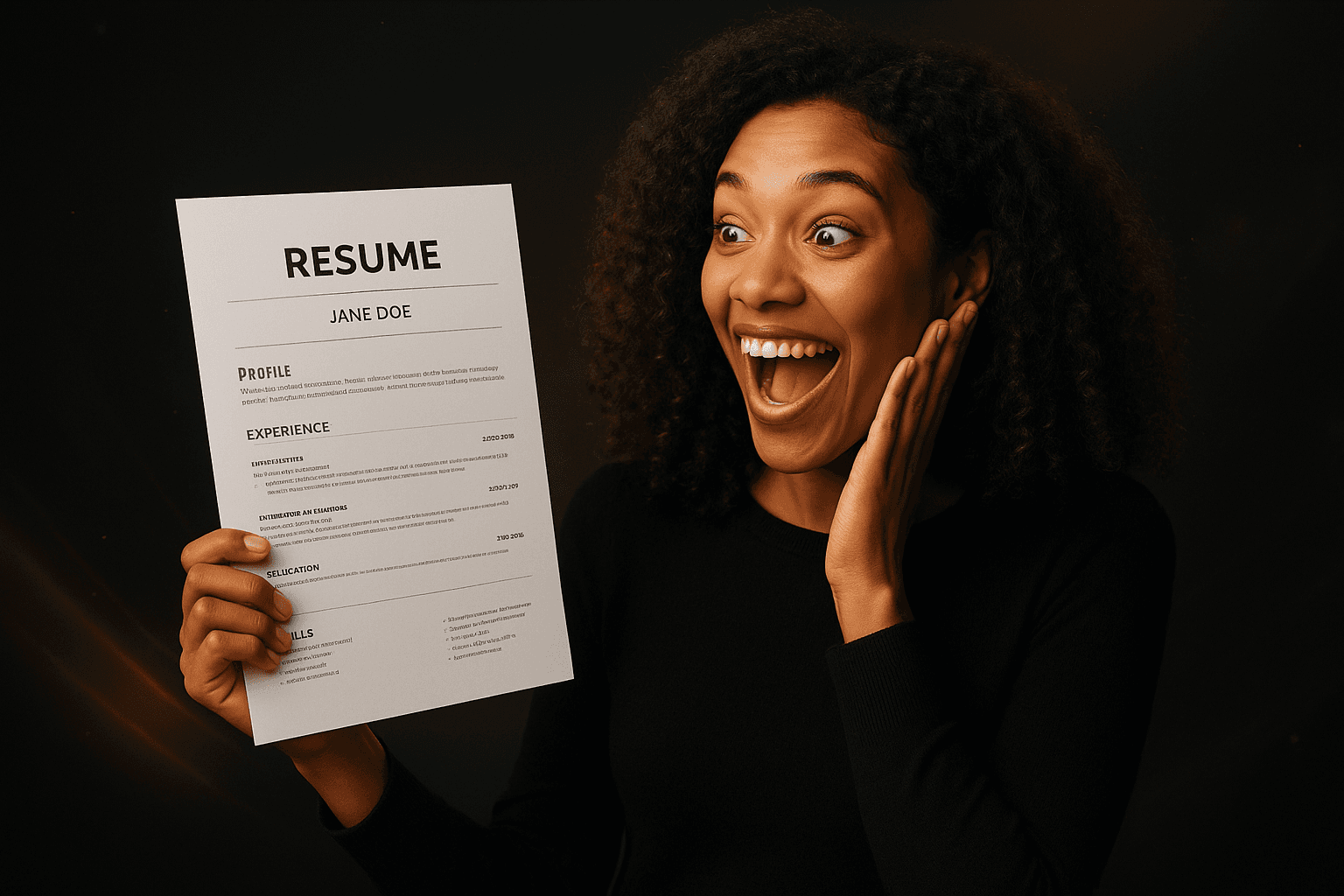 Free Resume Preview - Excited User